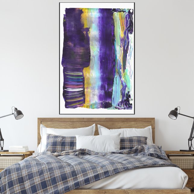 Metallic Stacks Canvas Print (Insitu(Bedroom))