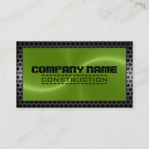 Metallic Stainless Metal Modern Steel Border #16 Business Card