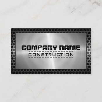 Metallic Stainless Metal Modern Steel Border #6 Business Card by NhanNgo at Zazzle