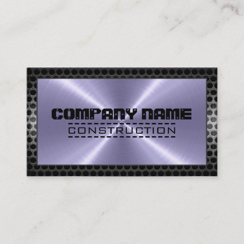 Metallic Stainless Metal Steel Border 20 Business Card