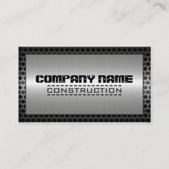 Metallic Stainless Metal Steel Border #3 Business Card by NhanNgo at Zazzle