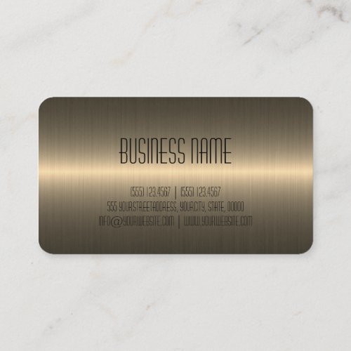 Metallic Stainless Steel Metal Look Business Card