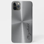 Metallic Stainless Steel Metal Look Iphone 11 Pro Max Case at Zazzle