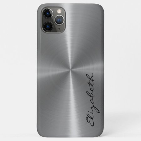 Metallic Stainless Steel Metal Look Iphone 11 Pro Max Case