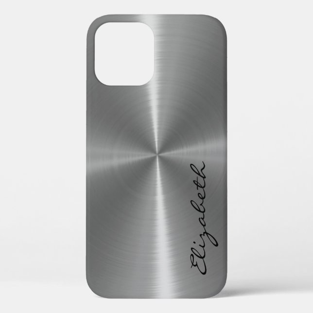 Metallic Stainless Steel Metal Look Case-Mate iPhone Case (Back)