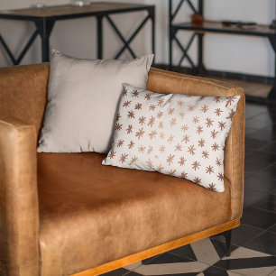 Metallic stars - copper accent pillow