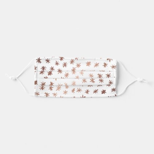 Metallic stars _ copper adult cloth face mask