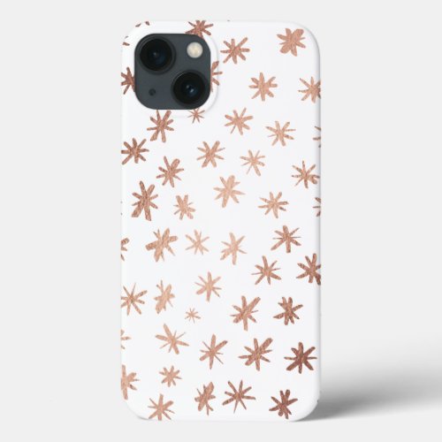 Metallic stars _ copper iPhone 13 case