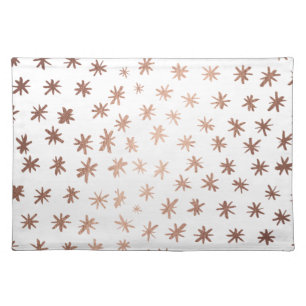 Metallic stars - copper cloth placemat
