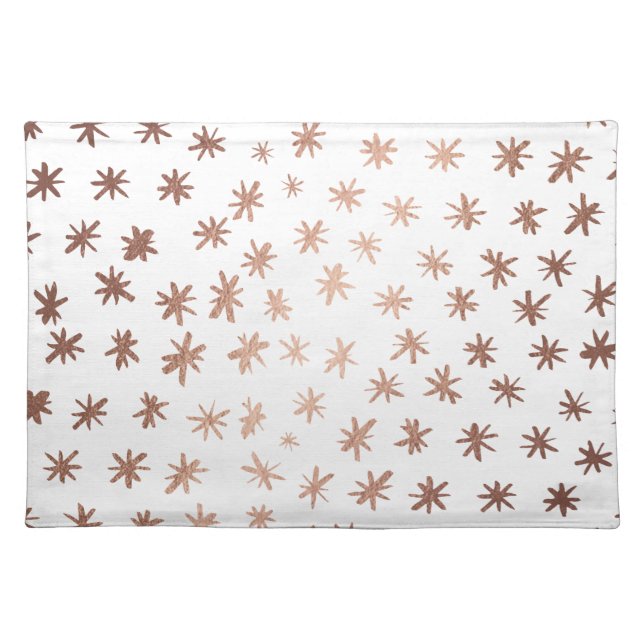 Metallic stars - copper cloth placemat (Front)