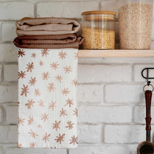Metallic stars - copper kitchen towel