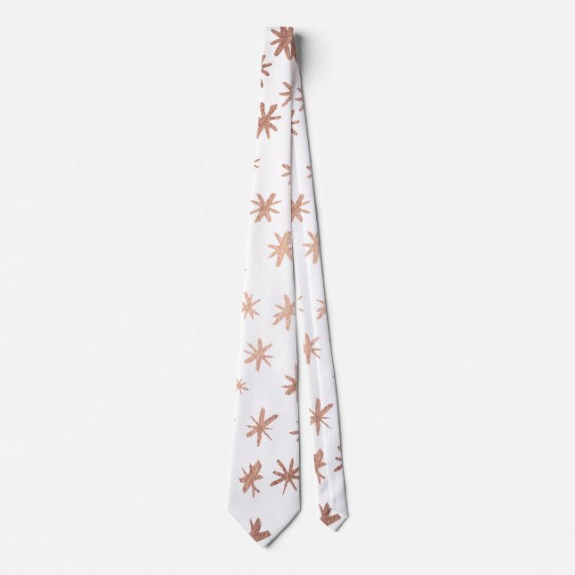 Metallic stars - copper neck tie (Front)