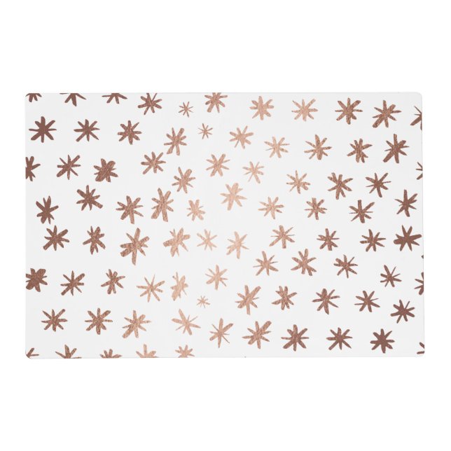 Metallic stars - copper placemat (Front)