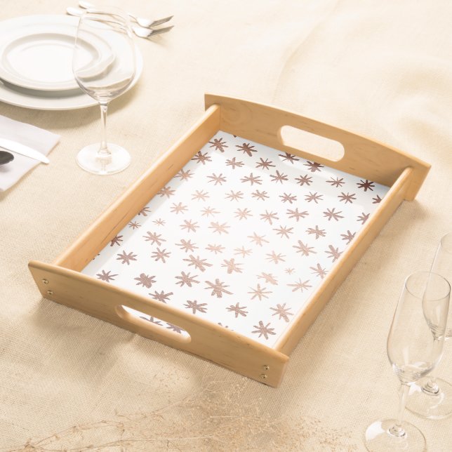 Metallic stars - copper serving tray (Front)