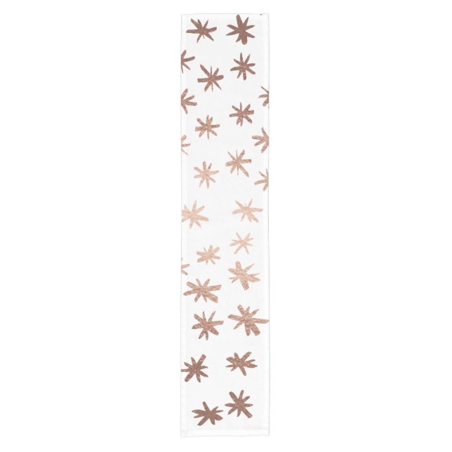 Metallic stars - copper short table runner (Front)