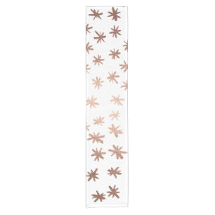 Metallic stars - copper short table runner