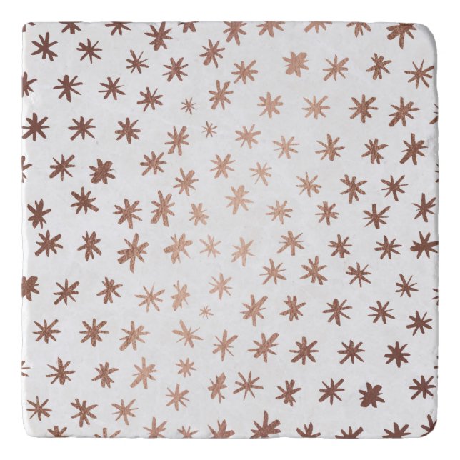 Metallic stars - copper trivet (Front)