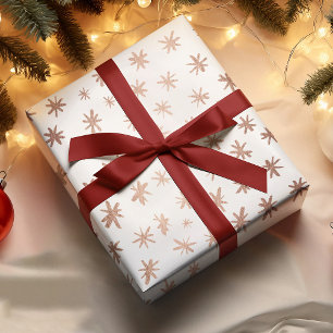 Metallic stars - copper wrapping paper sheets