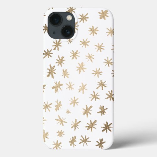 Metallic stars _ gold iPhone 13 case