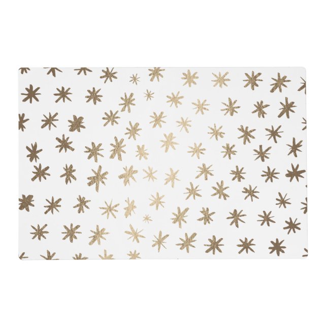 Metallic stars - gold placemat (Front)