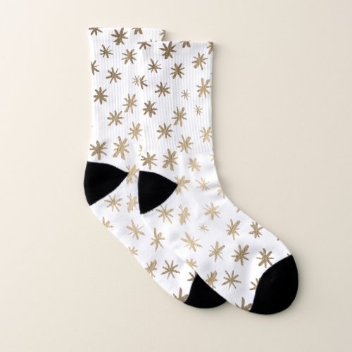 Metallic stars _ gold socks