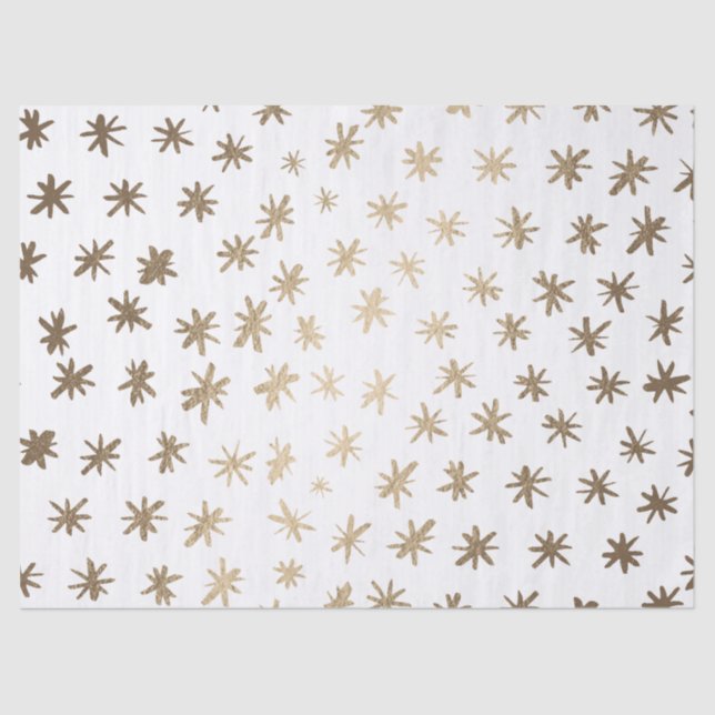 Metallic stars - gold tissue paper (Front)