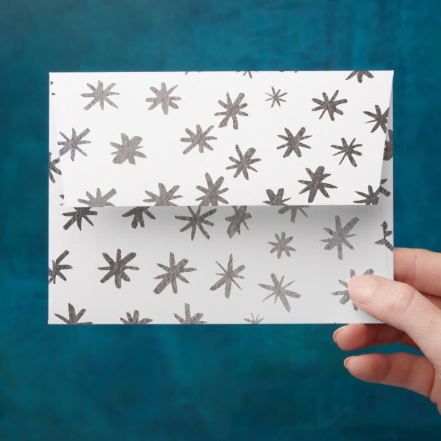 Metallic stars - silver envelope (Hand)