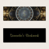 Metallic Steampunk Fractal Monogram Bookmark (Front & Back)