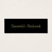 Metallic Steampunk Fractal Monogram Bookmark (Back)