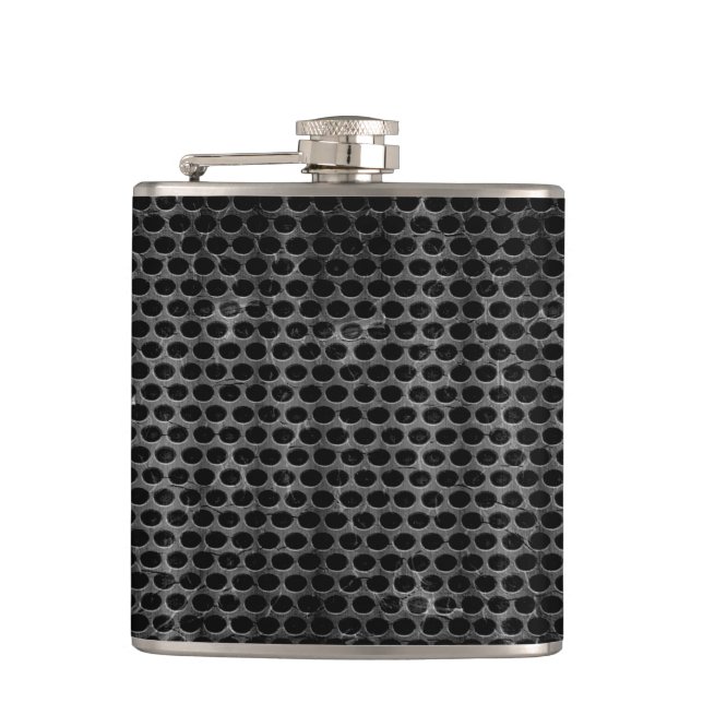 Metallic Steel Metal Hole Flask (Front)
