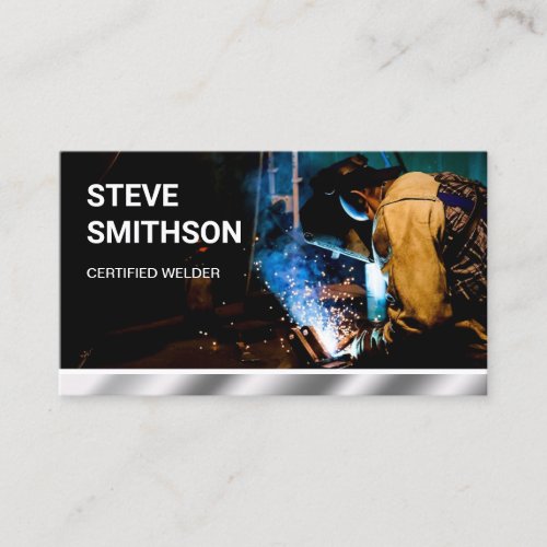 Metallic Steel Metal Works Welding Service Welder Business Card