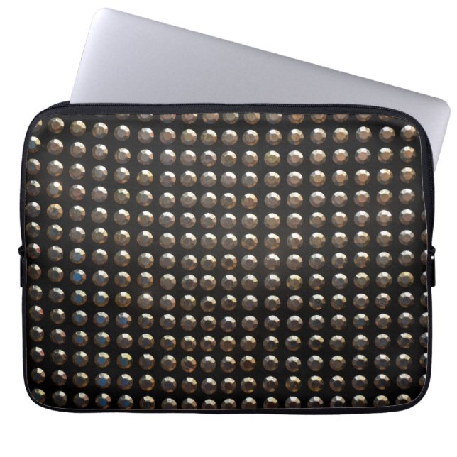 Metallic Studs Pattern Laptop Sleeve (Front)