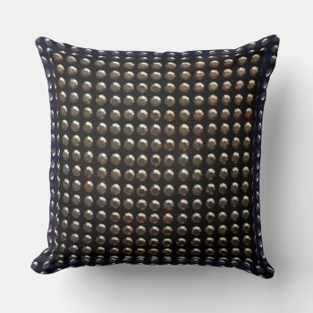 Metallic Studs Pattern Throw Pillow by LeFlange at Zazzle