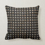 Mod Gold Pyramid Studs & Black Leather photo print Throw Pillows | Zazzle