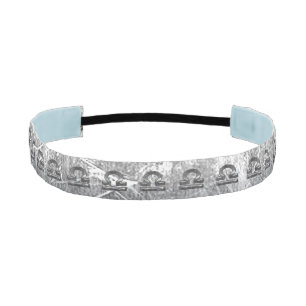 Metallic Style Libra Zodiac Sign Athletic Headband