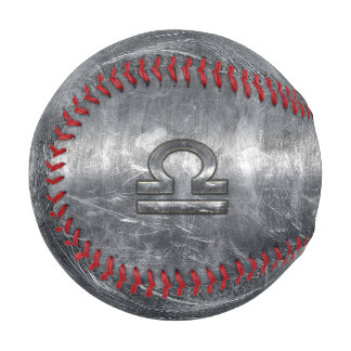 Metallic Style Libra Zodiac Sign Baseball