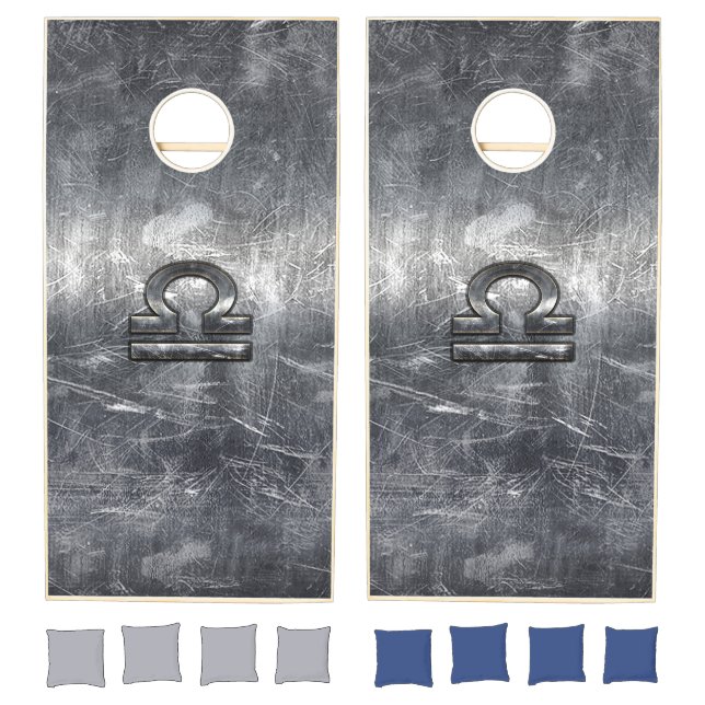 Metallic Style Libra Zodiac Sign Cornhole Set (Set)
