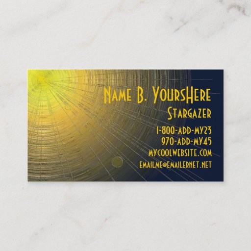Customizable Metallic Sun Business Card