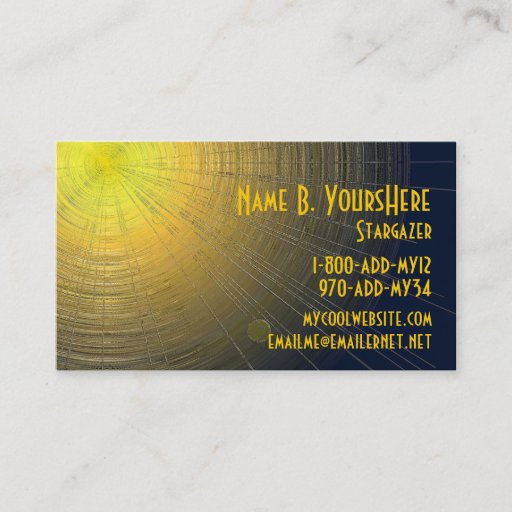 Customizable Metallic Sun Business Card