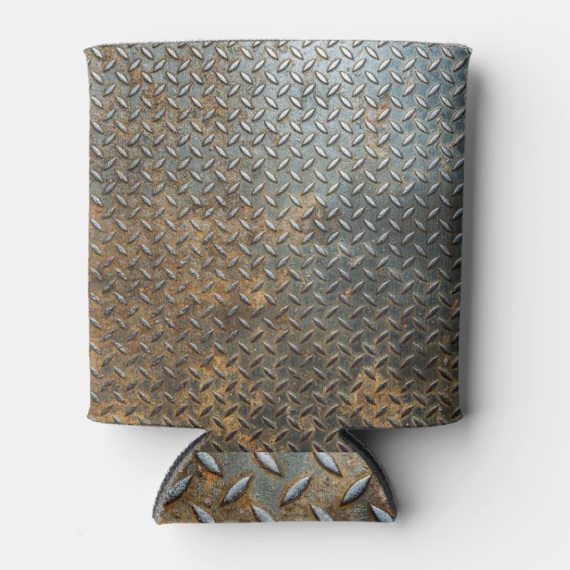 Metallic surface, reflective texture background. can cooler (Front)