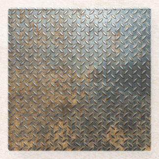 Metallic surface, reflective texture background. glass coaster