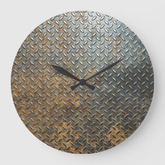 Metallic surface, reflective texture background. large clock