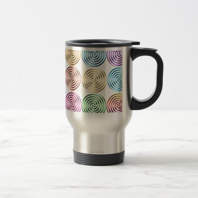 Metallic Swirly Travelers Mug (Right)