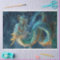 Metallic Teal Gold Serpent Dragon Decoupage