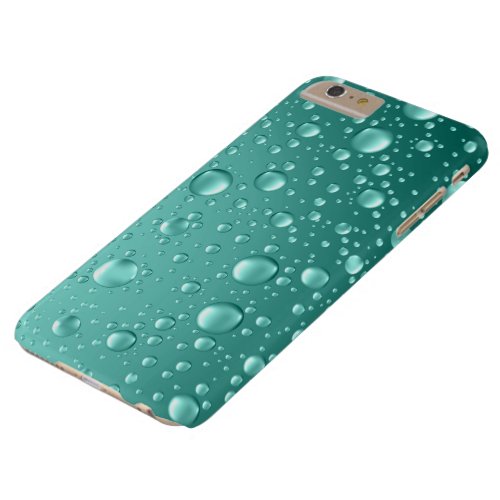 Metallic Teal_Green Abstract Rain Drops Barely There iPhone 6 Plus Case