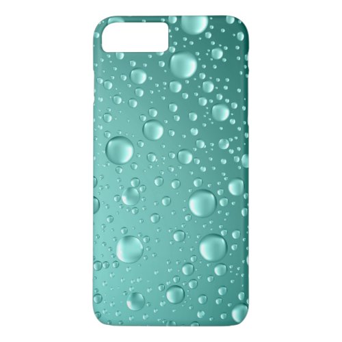 Metallic Teal_Green Abstract Rain Drops iPhone 8 Plus7 Plus Case