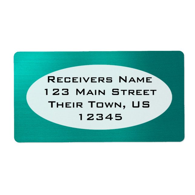 Metallic Teal Label (Front)