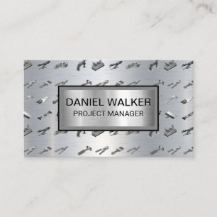 Metallic Texture   Hardware Tools Business Card