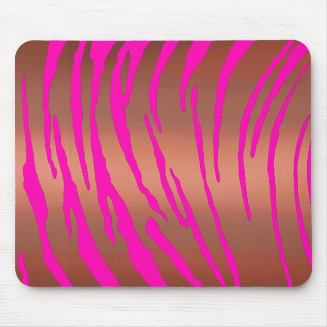 Metallic Tiger Stripes Pinks Mouse Pad (Front)