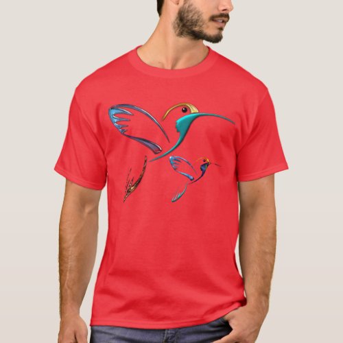 Metallic Tropical Hummingbird T_Shirt